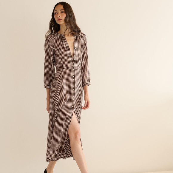 Doen Dresses & Skirts - NWT DOEN MADELAINE DRESS IN DELPHINE PLAID
